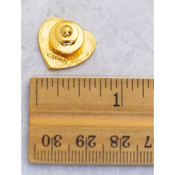 Vintage USA Flag Heart American Patriotic Nationalist Veteran Pin - CS1 - Picture 3 of 3